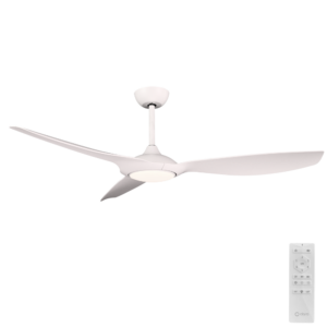 Claro Glider DC Ceiling Fan with LED Light - White 60