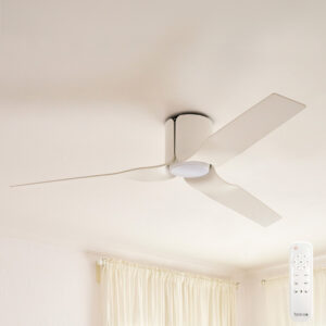 fanco flow 52" dc ceiling fan with led light white