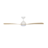 claro groove with led light - white with timber blades - side view