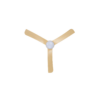claro groove dc with led - white with timber blades - bottom view