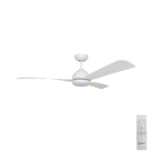 claro groove dc ceiling fan with led - white 52