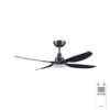 Ventair Alaska DC Ceiling Fan with LED Light - Black 48