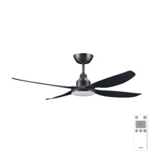 Ventair Alaska DC Ceiling Fan with LED Light - Black 52