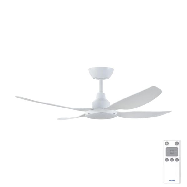 Ventair Alaska DC Ceiling Fan with LED Light - White 52"