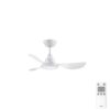 Ventair Glacier DC Ceiling Fan with LED Light - White 36
