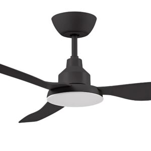 ventair glacier dc ceiling fan 48 inch in black finish with led light motor