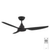 ventair glacier dc ceiling fan 52 inch in black finish