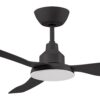 ventair glacier dc ceiling fan 52 inch in black finish with led light motor