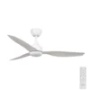 Claro Whisper DC with Light in White 52 inch