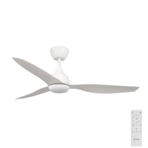 Claro Whisper DC with Light in White 52 inch