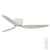 Claro Whisper Low Profile DC Ceiling Fan with LED Light - White 52