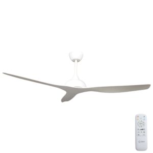 White Whisper IP66 ceiling fan, 58-inch remote control