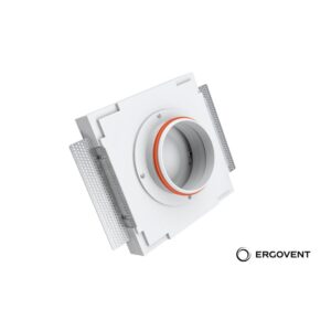 Ergovent Kvadro Frameless Diffuser - Square White - angled2