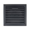 Plastic Flyscreen Vent - 100mm (Dark Grey) - front