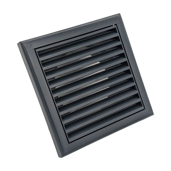 Plastic Flyscreen Vent - 100mm (Dark Grey)