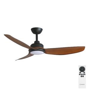 Three Sixty Trinity DC 48" Ceiling Fan with LED - Black/Koa - with remote control