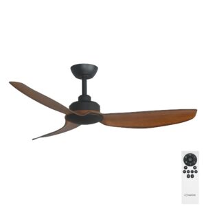Three Sixty Trinity DC 48" Ceiling Fan - Black/Koa - with remote control