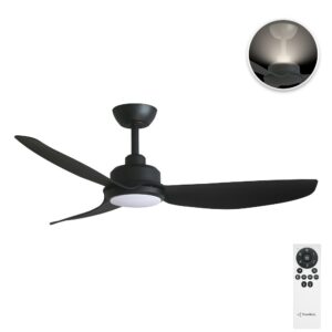Three Sixty Trinity DC 48" Ceiling Fan with LED and Uplight- Black - with remote control