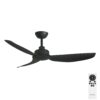 Three Sixty Trinity DC 48" Ceiling Fan - Black - with remote control