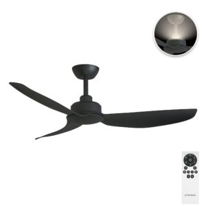 Three Sixty Trinity DC 48" Ceiling Fan with Uplight- Black - with remote control