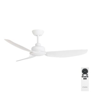 Three Sixty Trinity DC 48" Ceiling Fan - Matte White - with remote control