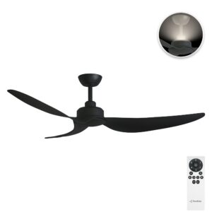 Three Sixty Trinity DC 56" Ceiling Fan with Uplight- Black - with remote control