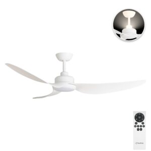 Three Sixty Trinity DC 56" Ceiling Fan with LED and Uplight - Matte White - with remote control