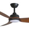 Three Sixty Trinity DC Ceiling Fan with LED- Black/Koa - close up