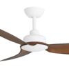 Three Sixty Trinity DC Ceiling Fan - Matte White/Koa - close up
