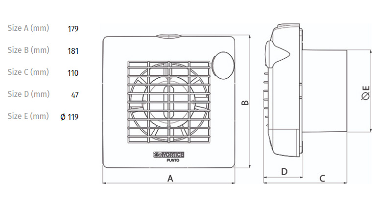 vortice-punto-120-ceiling-wall-exhaust-fan-dimensions