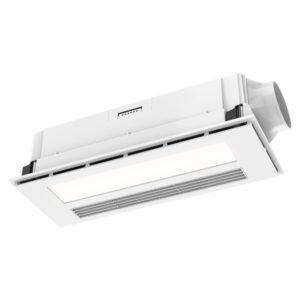 Brilliant Nevada 4 in 1 Bathroom Exhaust Fan - White - main - lights on