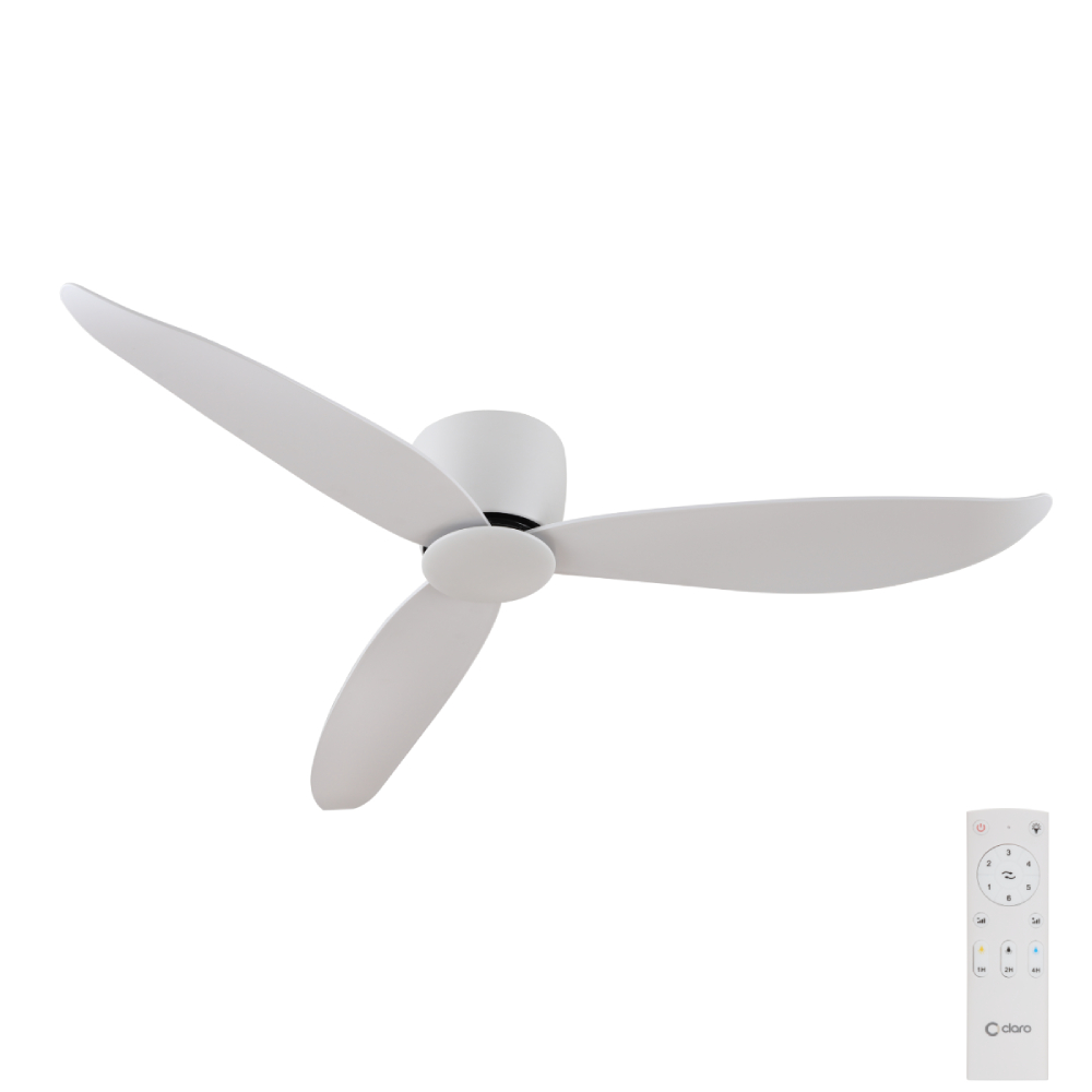 Claro Essentials Spirit DC Ceiling Fan - White 52" - main