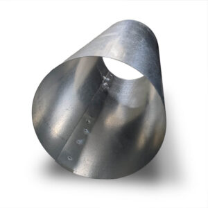 Ecoduct Rangehood Metal Dropper - Round (150mm) - front angled