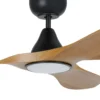 eglo-surf-dc-40-inch-black-with-burmese-teak-blades-with-cct-led-light-close-up