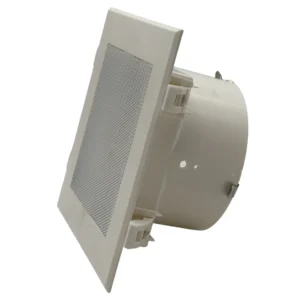 Alpine Ventilation Snap-in Aluminium Face Eave Vent (White) angled view