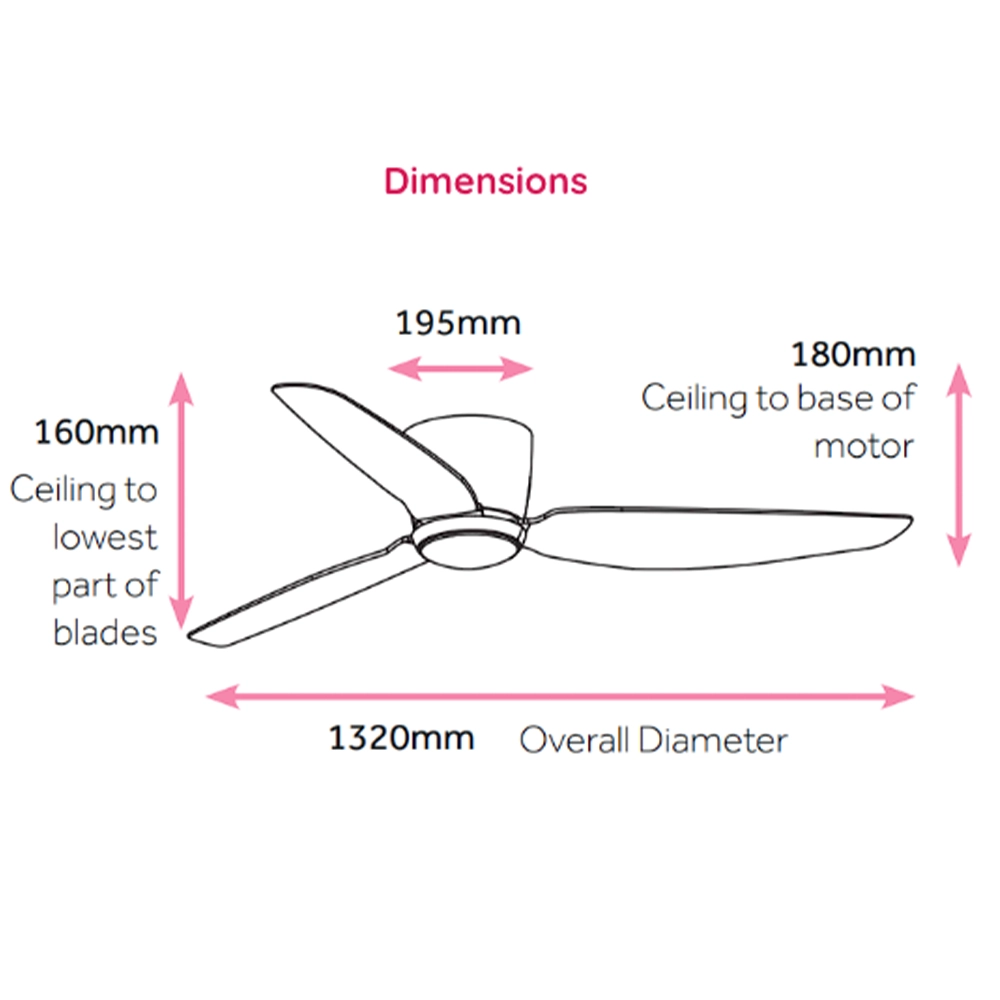 claro-whisper-low-profile-dc-52-inch-white-no-light-dimension