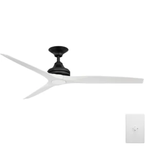 three-sixty-spitfire-ac-v2-60-inch-black-with-white-wash-blades-no-light-with-wall-control