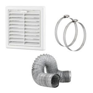mercator-duct-kit-100mm-white-with-3m-duct-2x-worm-clamps-and-external-louvre-grill