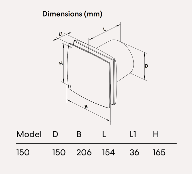 fanco-chico-150-compact-exhaust-fan-dimensions