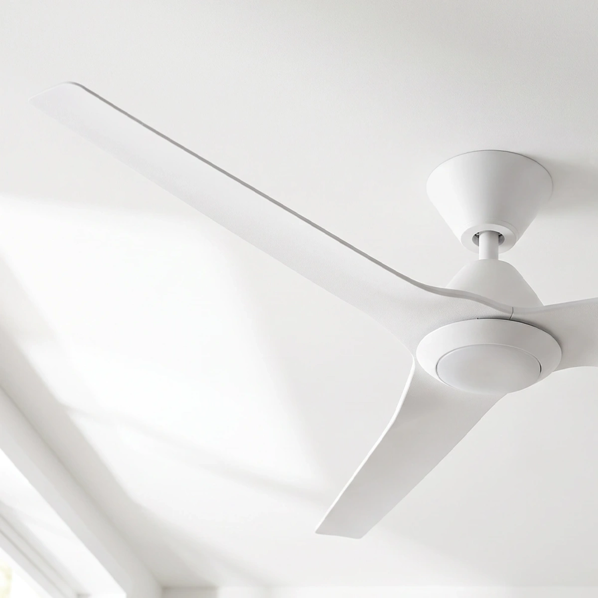 fanco-infinity-id-dc-60-inch-ceiling-fan-with-led-light-white-angled-close-up-insitu