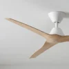 fanco-infinity-id-smart-dc-54-inch-ceiling-white-with-beechwood-timber-style-blades-angled-close-up-insitu
