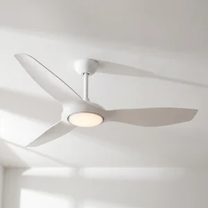Alternative view of Claro Glider High Airflow DC Ceiling Fan with LED Light - White 52"