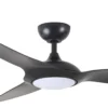Claro Glider High Airflow DC Ceiling Fan with LED Light - Black 60" - Image 6