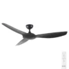 Claro Glider High Airflow DC Ceiling Fan - Black 60"