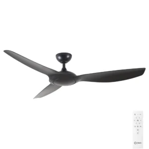 Claro Glider High Airflow DC Ceiling Fan - Black 60"