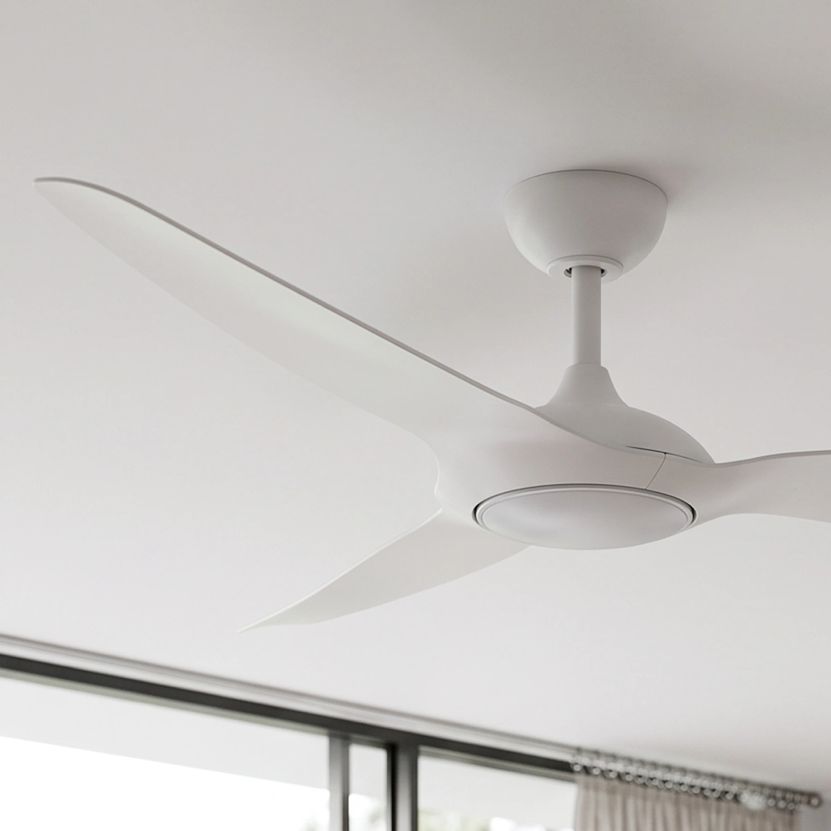 Claro Glider High Airflow DC Ceiling Fan with LED Light - White 60" - Image 4