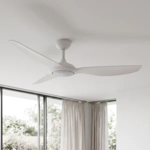 Alternative view of Claro Glider High Airflow DC Ceiling Fan with LED Light - White 60"