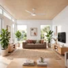 Claro Glider High Airflow DC Ceiling Fan with LED Light - White 60" - Image 3